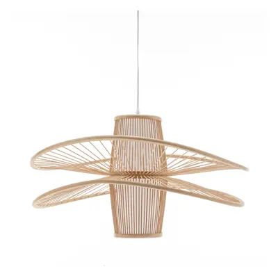 Elysian Breeze Double Natural Hand-Woven Bamboo Double Wide Pendant Lamp Light