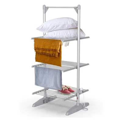 Electric 3-Tier Heated Clothes Dryer Airer Dry Clothing Folding Drying Rack