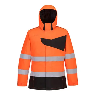 (3XL, Orange/Black) Portwest Mens PW2 High-Vis Safety Jacket