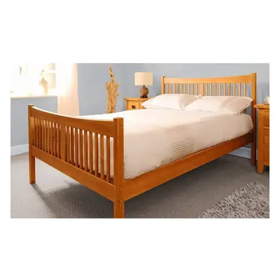 (5ft Kingsize, Caramel) Balvi Wooden Bed Frame