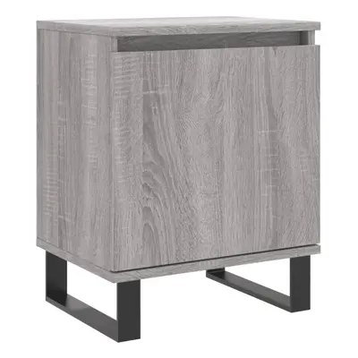 (grey sonoma, pcs) vidaXL Bedside Cabinet Bedside Table Nightstand Smoked Oak Engineered Wood