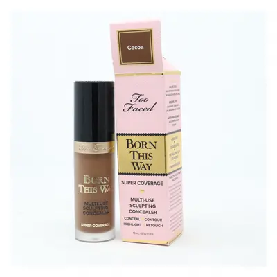 (Cocoa) Too Faced Born This Way Super Coverage Concealer 0.5oz/15ml New With Box