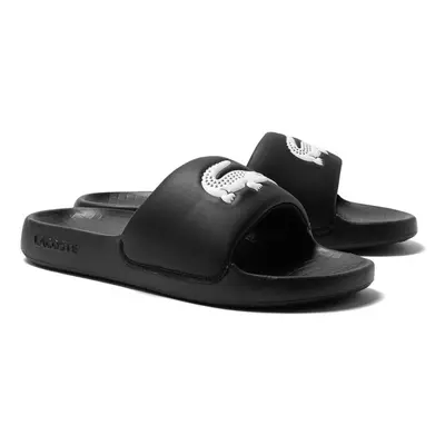 (UK 8, Black/White) Lacoste Mens Serve Slide 1.0 1 CMA Slider Sandals Flip Flops