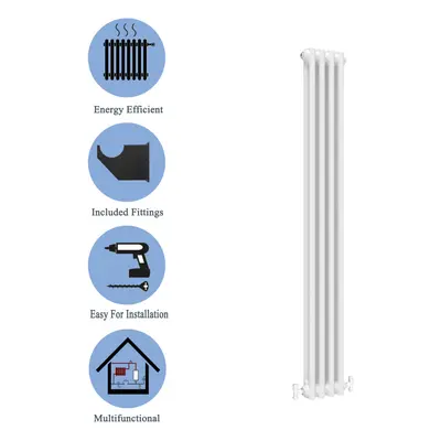 (White, 1800*200mm) Cast Iron Style Radiators