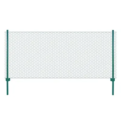 vidaXL Wire Mesh Fence with Posts Steel 25x0.75m Green Outdoor Field Enclosure