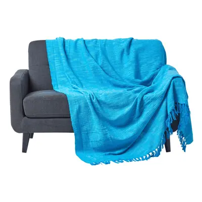 (Teal, x cm) Nirvana Slub Cotton Throw