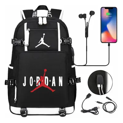 USB large-capacity student schoolbag Jordan - black