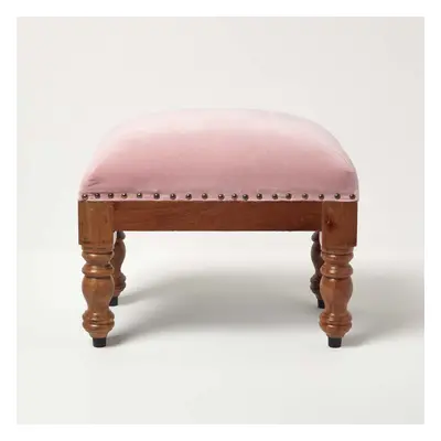 (Pink, x x cm) Mable Velvet Footstool