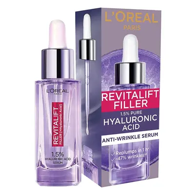 L'Oreal Paris Hyaluronic Acid Serum Revitalift Filler [+Hyaluronic Acid], 1.5% Pure Concentrated