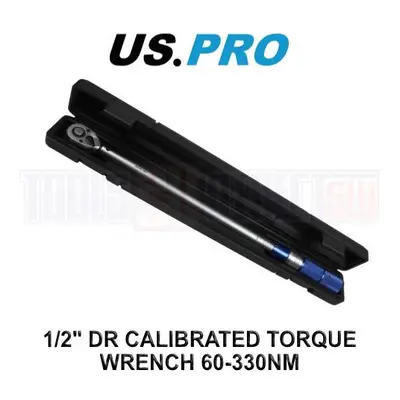 US PRO Tools 1/2" DR Calibrated Torque Wrench 60-330nm, FL.LB