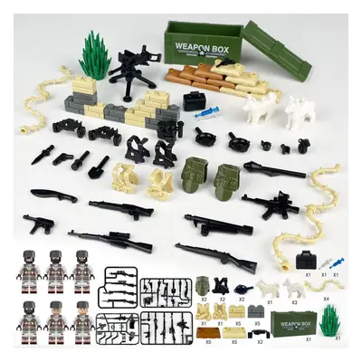 (Style G) Military Soldiers Black SWAT Jeeps Minifigures Toys Fit Lego