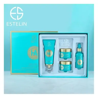 Estelin Hyaluronic Acid Hydrating & Vitalizing - Facial Cleanser, Serum, Day & Night Cream Pcs S