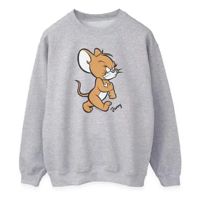 (S, Heather Grey) Tom and Jerry Womens/Ladies Angry Mouse Sweatshirt