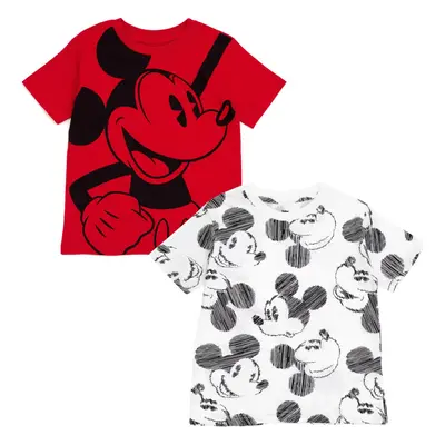 Disney Mickey Mouse Toddler Boys Pack TShirts BrownWhite 3T