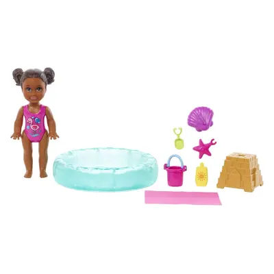 Barbie Skipper Babysitters Inc Small Doll & Accessories Playset with Brunette Doll Swimming Pool