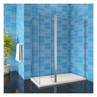 (Shower Screen: 760mm+300mm Flipper Panel; Stone Tray: 1400x760mm; Side Panel: 760mm) Walk In We