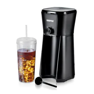 Geepas 600ML Portable Coffee Maker Ice Tea & Brews Iced Coffee, 700W