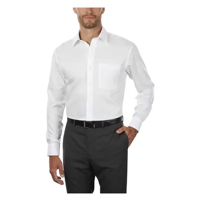 Tommy Hilfiger mens Regular Fit Non Iron Solid Dress Shirt White