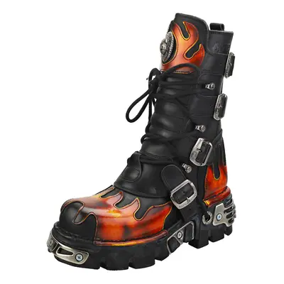 (7) New Rock Flames And Reactor Unisex Platform Boots