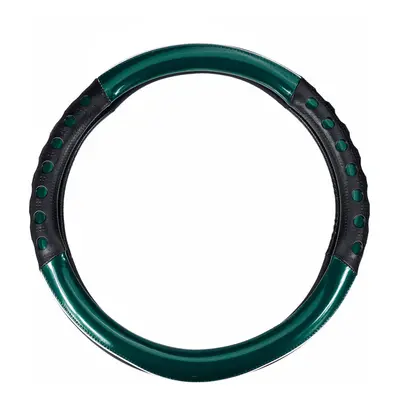 (Green) 38cm Leatherette Anti Slip Resistance Universal Steering Wheel Covers Car Auto Accessori