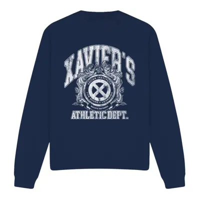 (XL, Navy) Marvel Unisex Adult X-Men Athletic Dept Professor X Sweatshirt