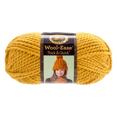 Lion Brand Wool-Ease Thick & Quick Yarn-Mustard