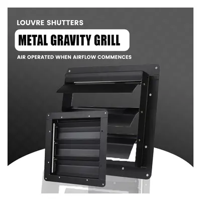 (14" /450mm x 450mm) Metal Gravity Louvre Grille Flap Air Vent Shutter For Industrial Commercial