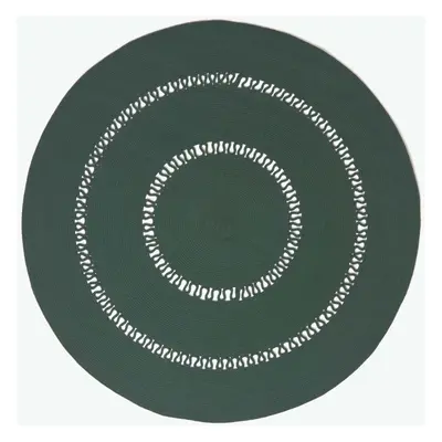 (150 cm Round, Green) Crochet Braided Rug Round