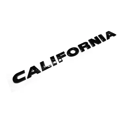 (gloss black) California Camper Van Rear Logo Emblem, Trunk letter Badge California