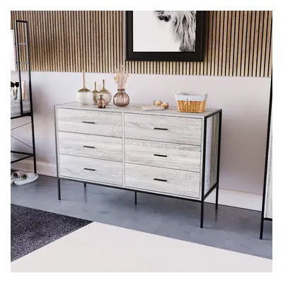 (Grey) Brooklyn Drawer Chest Storage Cabinet