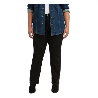 Levi's Women's Plus-Size High Rise Straight Soft Black 18W Regular