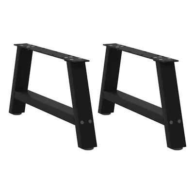 (black, x (30-31) cm) vidaXL Coffee Table Legs A-Shaped Desk Legs Metal Bar Stand DIY pcs Steel