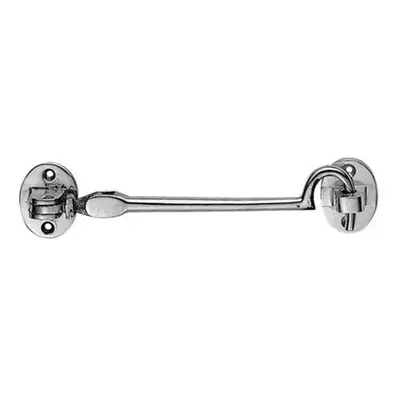 Heavy Duty Cabin Hook & Eye Polished Chrome 254mm Arm Cabinet Hatch Lock