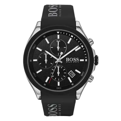 (Black) Hugo Boss Velocity Men's Watch Chronograph Black Silicone Strap