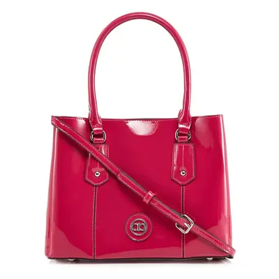 The Collection Womens Bright Pink Patent Small Grab Bag