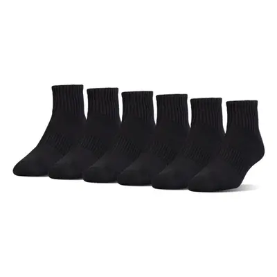 Under Armour Unisex-Adult Cotton Quarter Socks Multipairs Black/Gray