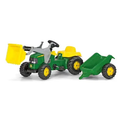 John Deere Kid Tractor with Front Loader and Trailer