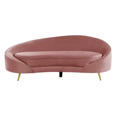 Velvet Sofa Pastel Pink SAVAR