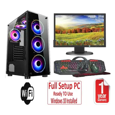 (INTELCORE i3, GT1030 2GB) GAMING PC BUNDLE : INTEL CORE/16GB RAM/1TB + 128GB SSD/NIVIDIA GEFORC