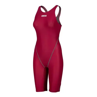 (34) Arena Women Swim Suit Deep Red Powerskin ST 2.0 Next Open Back Racing Onepiece