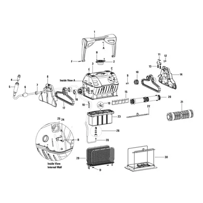 Certikin Dolphin Wave 50/100 Handle Assembly (SPDW1001)