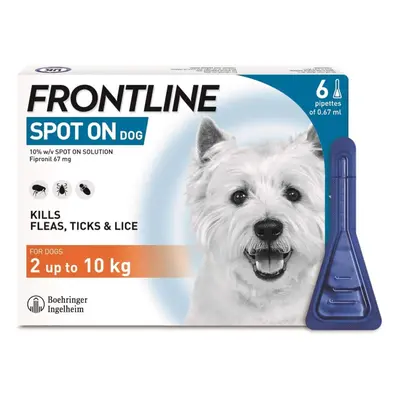 Frontline Spot On Solution for biting lice Dogs, 2-10kg, Pipettes of 0.67ml