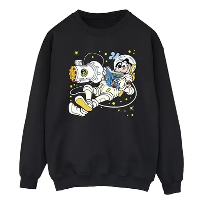 (S, Black) Disney Mens Goofy Reading In Space Sweatshirt