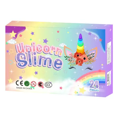 (Unicorn Fluffy Slime) Christmas Minecraft Figures Days Countdown Advent Calendar Toys Surprise 