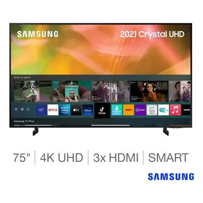 Samsung Smart TV 4K Ultra HD Inch, UE75AU8000KXXU