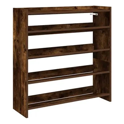 (smoked oak, cm/ cm) vidaXL Shoe Rack Shoe Cabinet Shoe Storage Shelf Hall Cupboard Engineered W