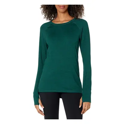 Amazon Essentials Women's Brushed Tech Stretch Long-Sleeve Crewneck Sh