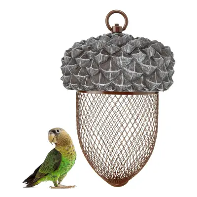 Iron Bird Feeder Outdoor Hanging Mesh Feeding Nut-shaped Park Garden Pet Bird Supplies