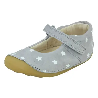 (Grey, UK 4.5 Infant) Girls Clarks Casual First Shoes Tiny Mist