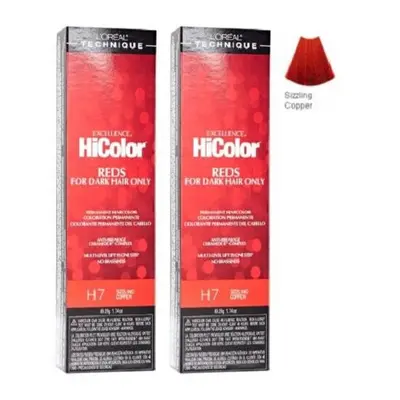 (H7 - (2pks)) H7 Sizzling Copper L'Oreal Excellence HiColor REDS For Dark Hair Only